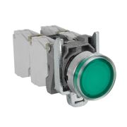 KEAZ Кнопка КМЕ4540мЛС-24В-зеленый-4но+0нз-цилиндр-индикатор-IP54-КЭАЗ