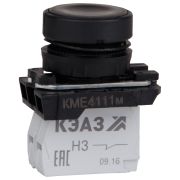 KEAZ Кнопка КМЕ4101м-черный-0но+1нз-цилиндр-IP40-КЭАЗ